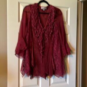 Pretty Angel top, rich red color, size large. EUC.
